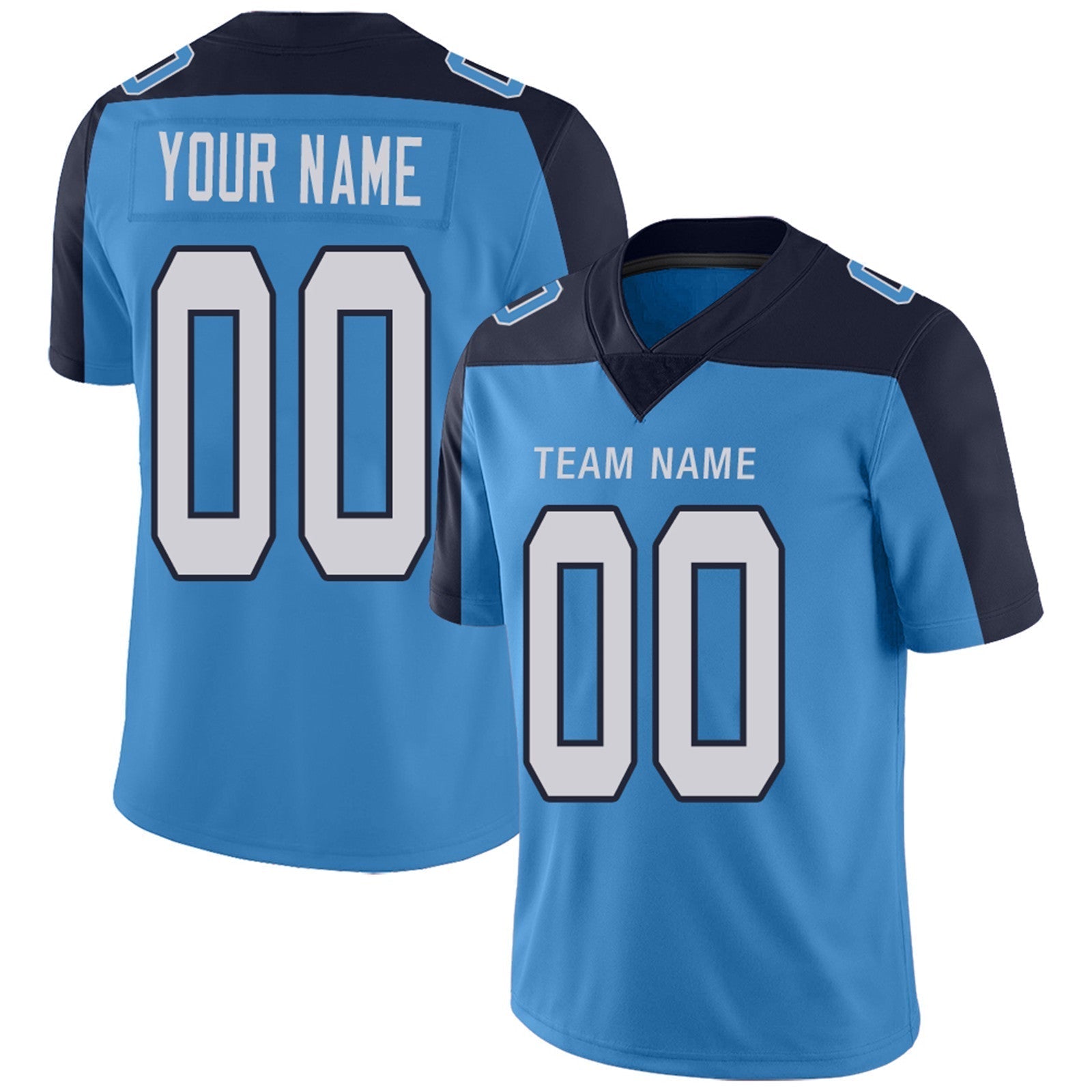 Custom Navy TEN Football Shirt Top
