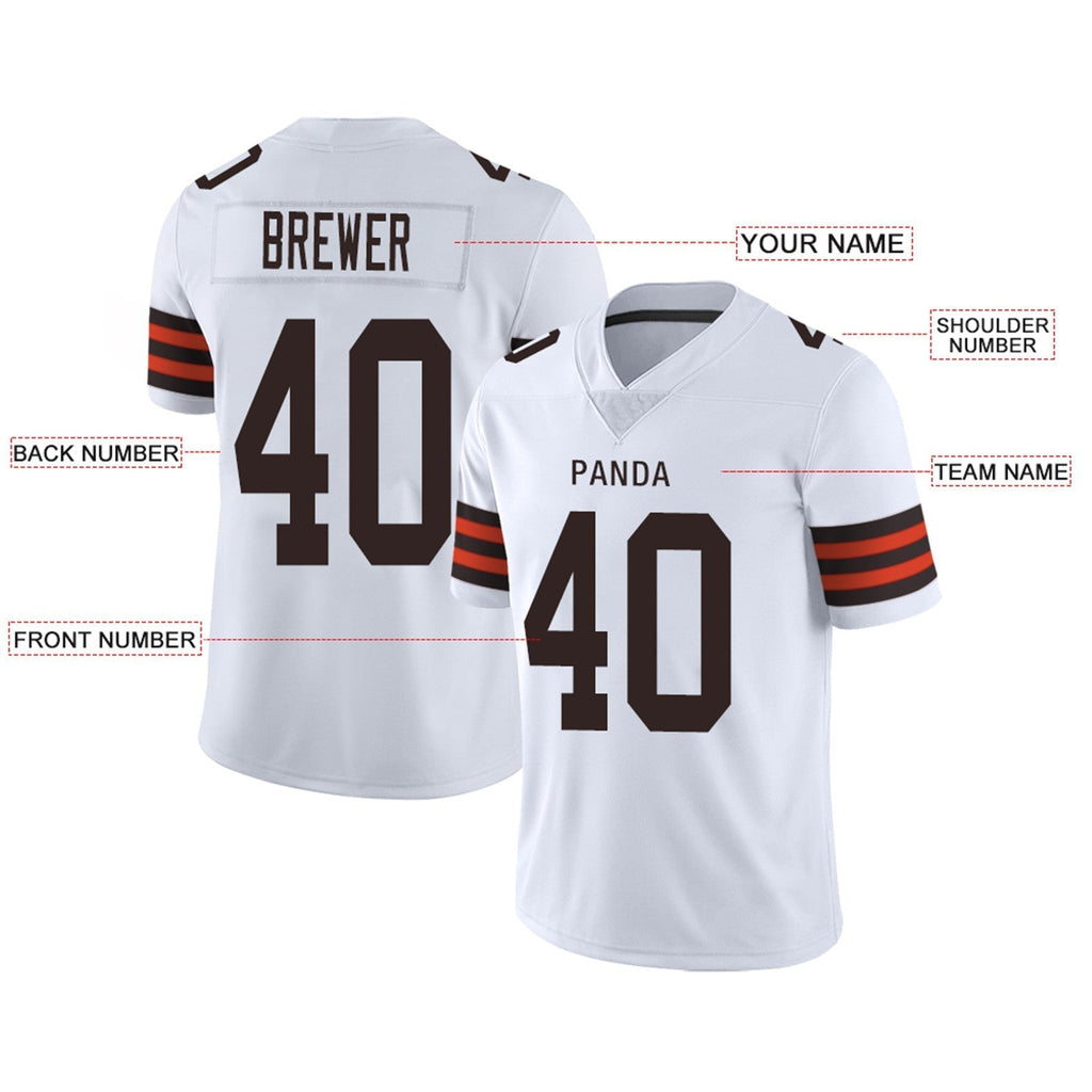 Custom Brown CLE Football Shirt Top