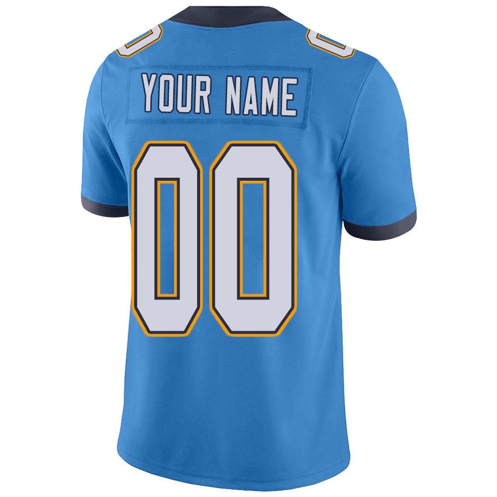 Custom Powder Blue LAC Football Shirt Top