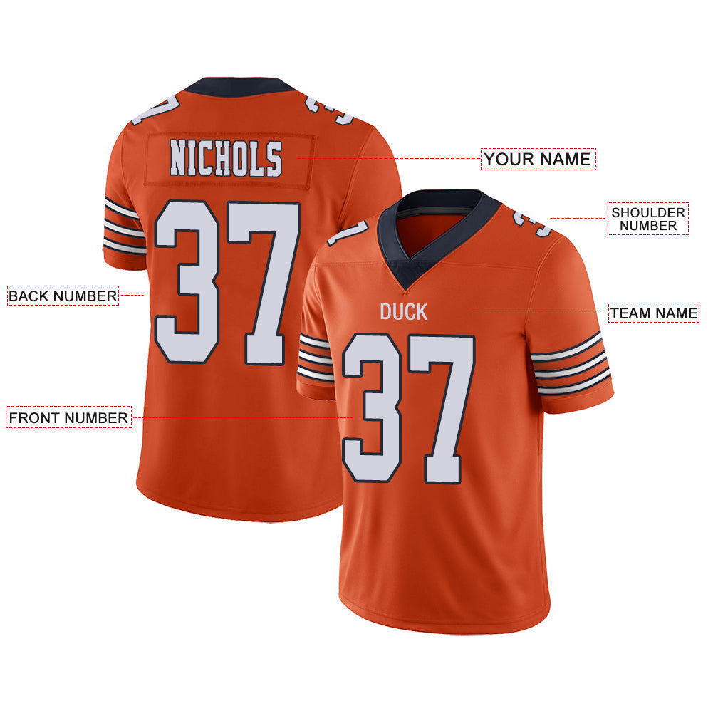 Custom Orange Football Shirt Top