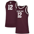 Custom #12 Maroon College Shirt Top