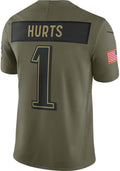 Custom #1 Olive 2025 PHI Football Shirt Top