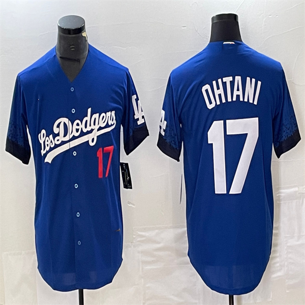 Custom #17 Blue LAD Baseball Shirt Top
