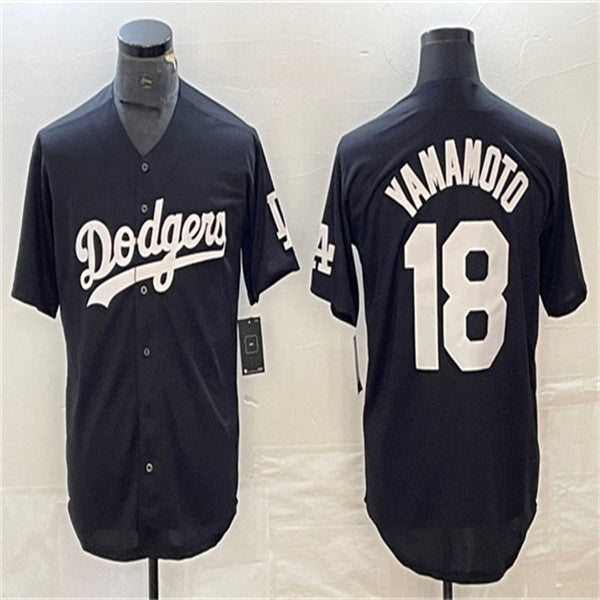 Custom #18 Black LAD Baseball Shirt Top