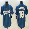 Custom #18 Blue LAD Baseball Shirt Top