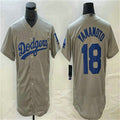 Custom #18 Grey LAD Baseball Shirt Top