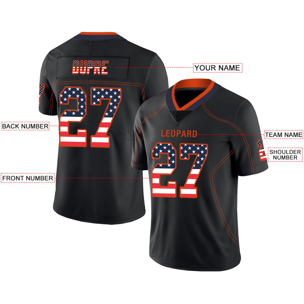 Custom Black DEN Football Shirt Top