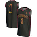 Custom #1 Black Basketball Shirt Top
