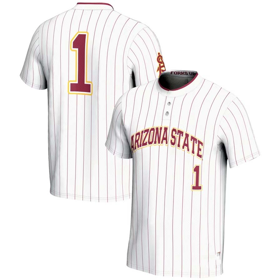 Custom #1 White College Shirt Top
