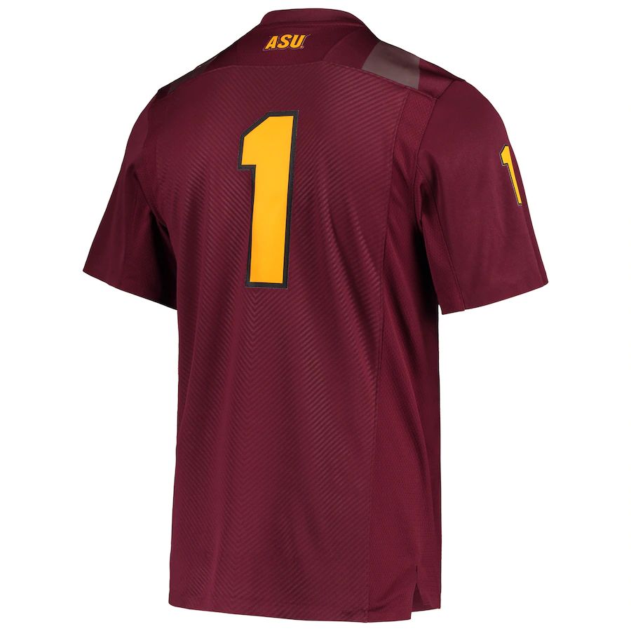 Custom #1 Maroon Football Shirt Top