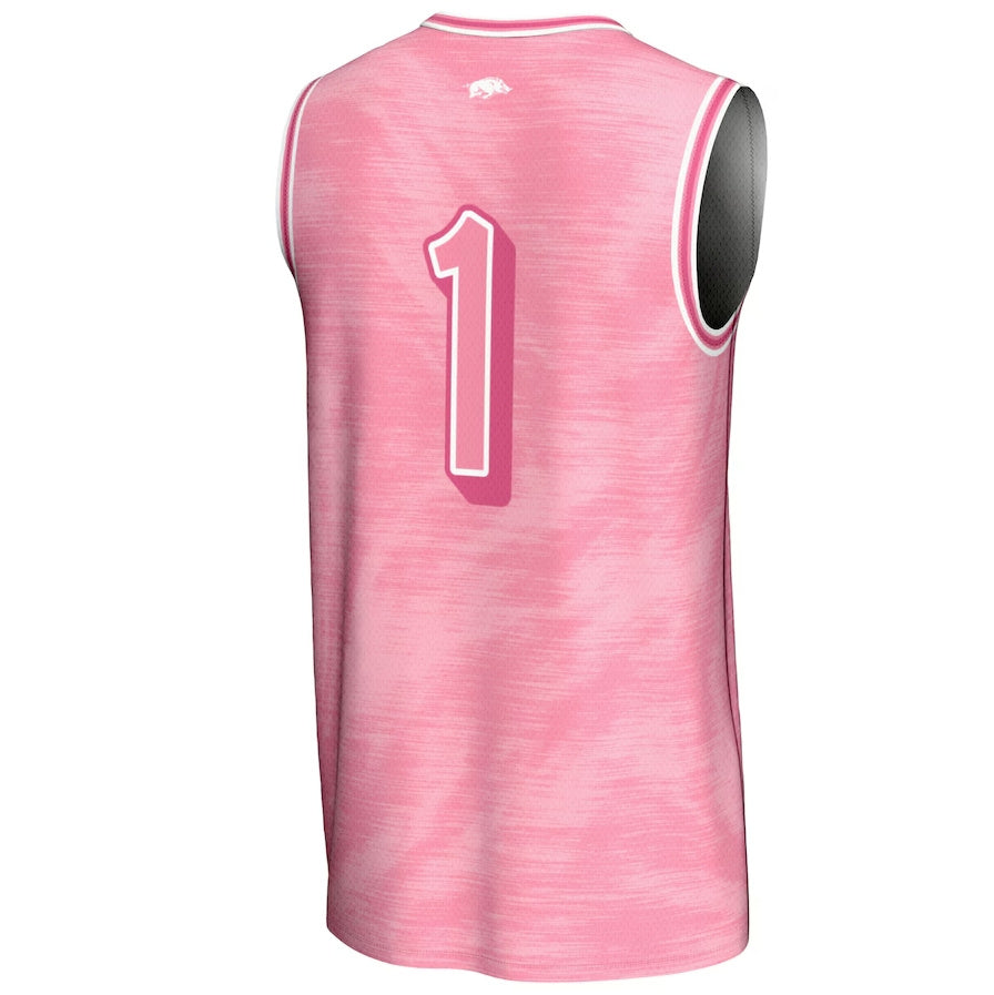 Custom #1 Pink Basketball Shirt Top