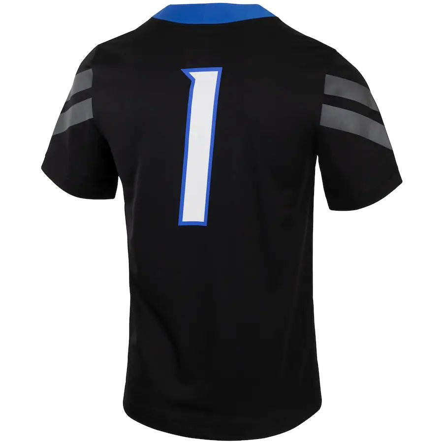 Custom #1 Black DEN Football Shirt Top