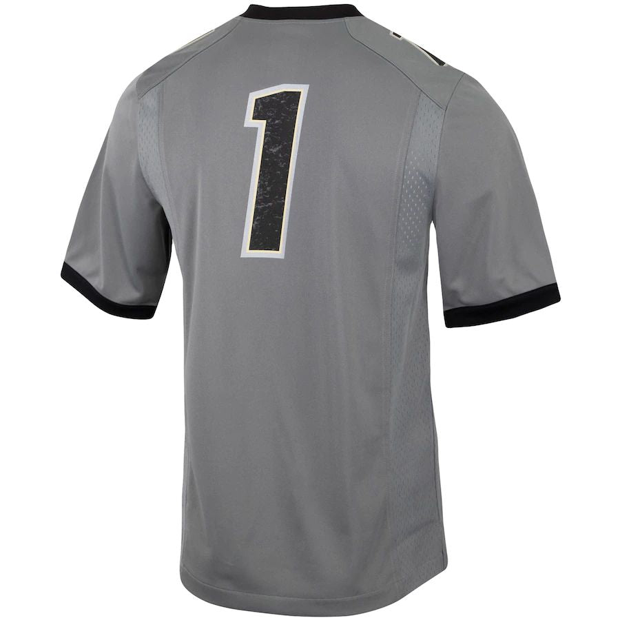 Custom #1 Charcoal Football Shirt Top
