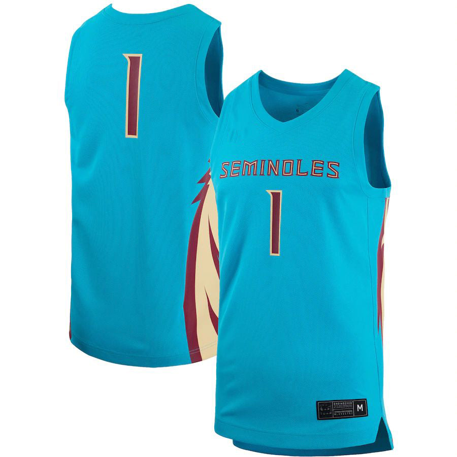 Custom #1 Turquoise Basketball Shirt Top
