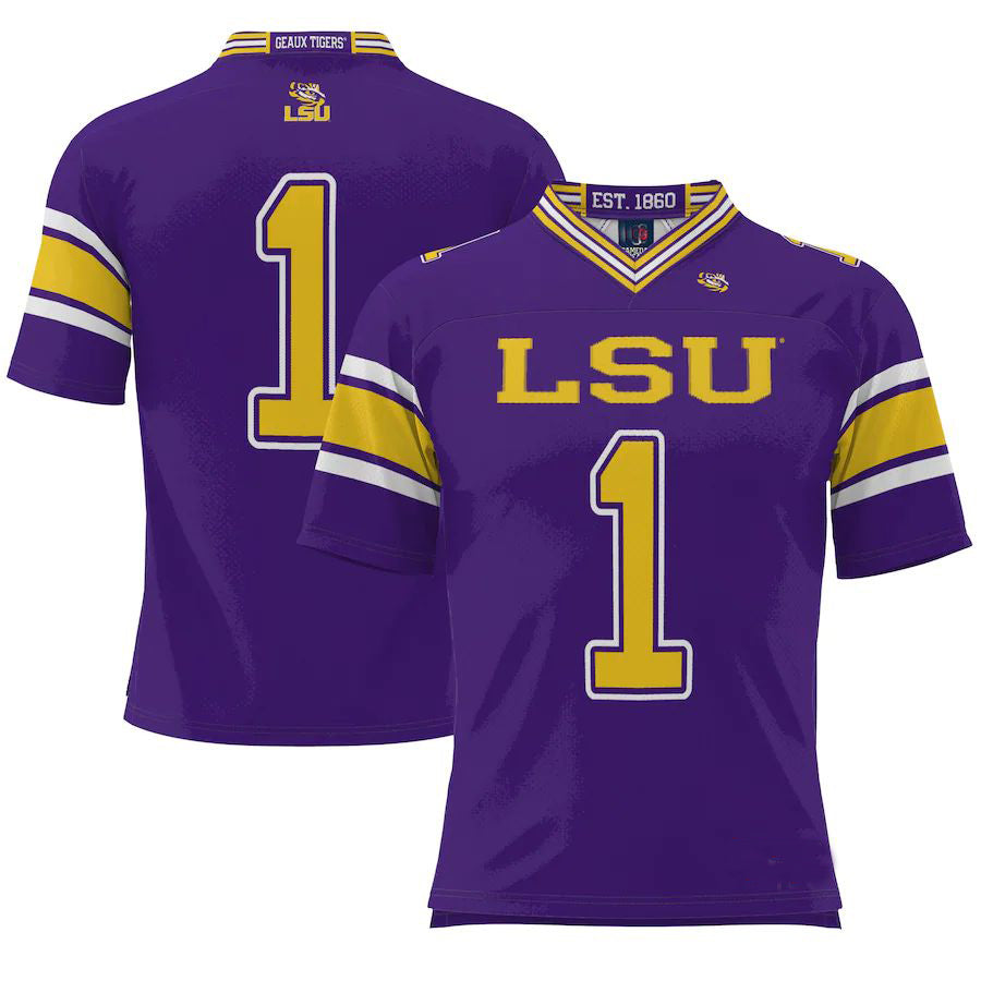 Custom #1 Purple Football Shirt Top