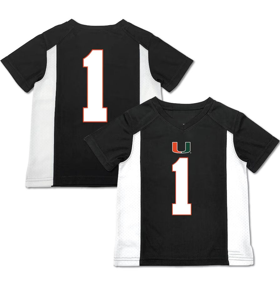 Custom #1 Black Football Shirt Top
