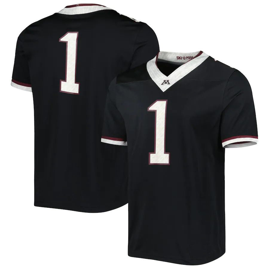 Custom #1 Black Football Shirt Top