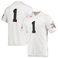 Custom #1 White College Shirt Top