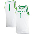 Custom #1 White Basketball Shirt Top