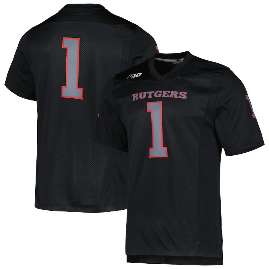 Custom #1 Black Football Shirt Top