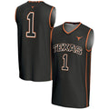 Custom #1 Black Basketball Shirt Top