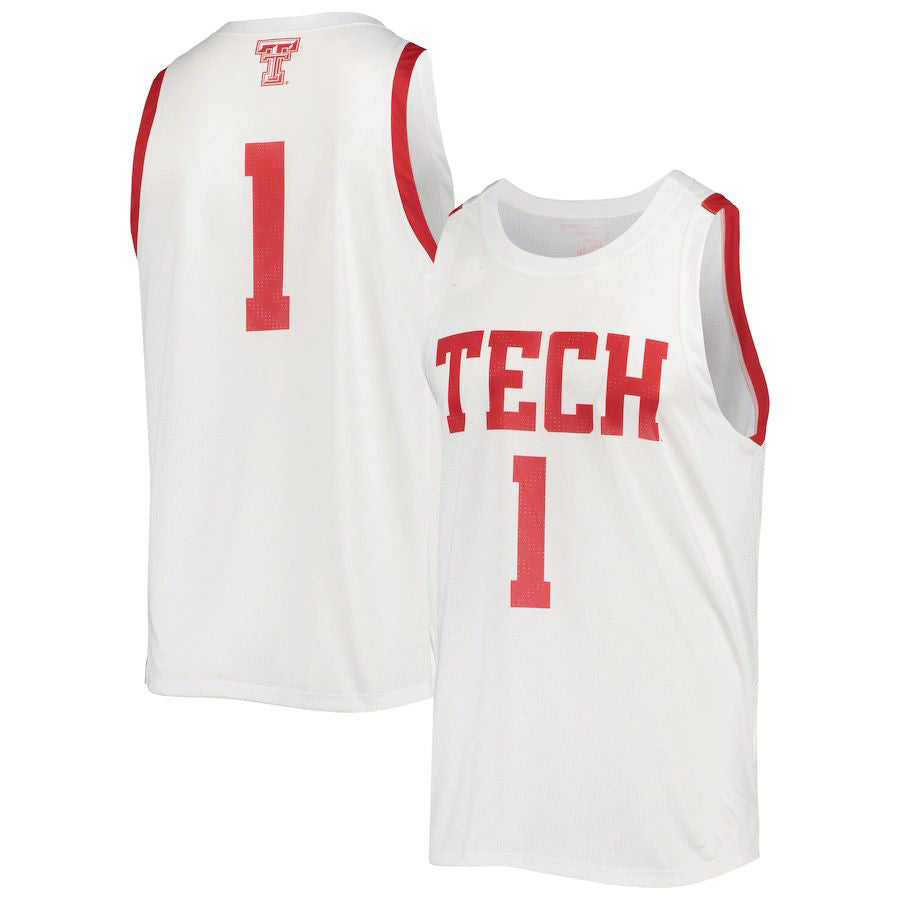 Custom #1 White Basketball Shirt Top