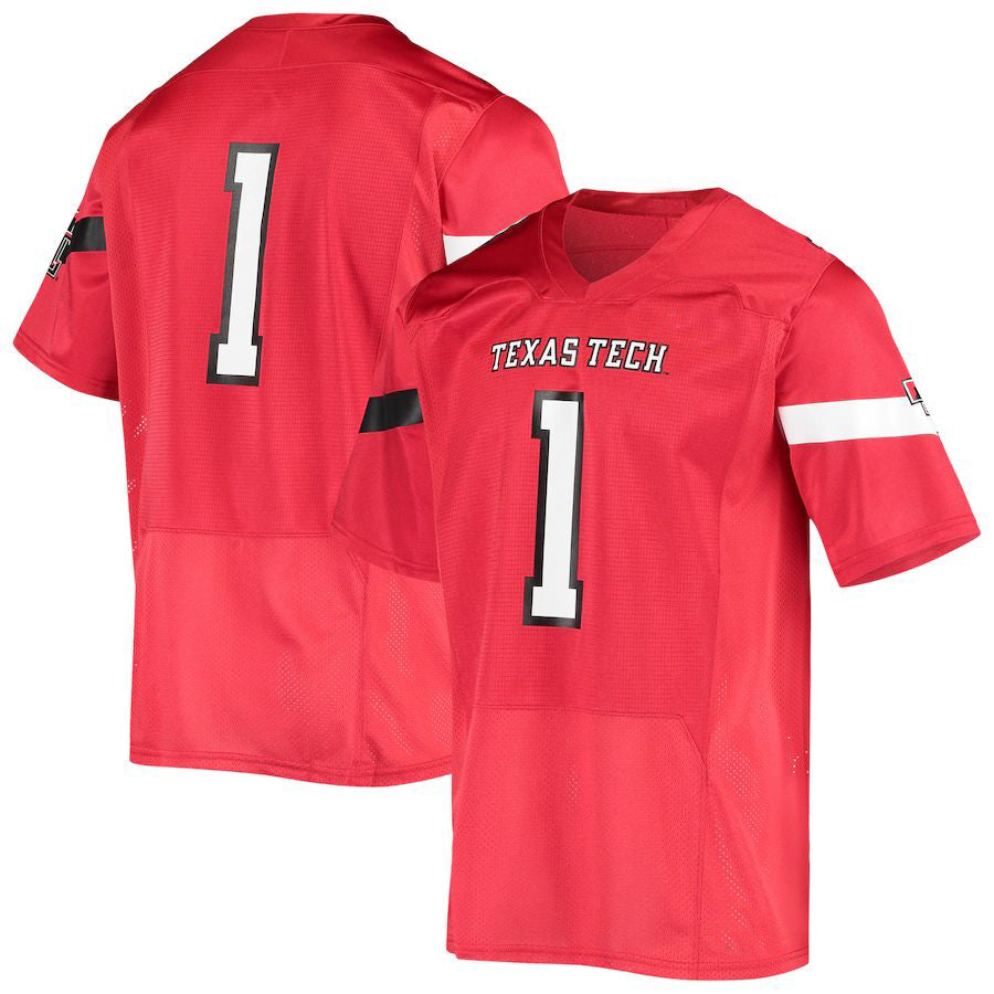 Custom #1 Red LV Football Shirt Top