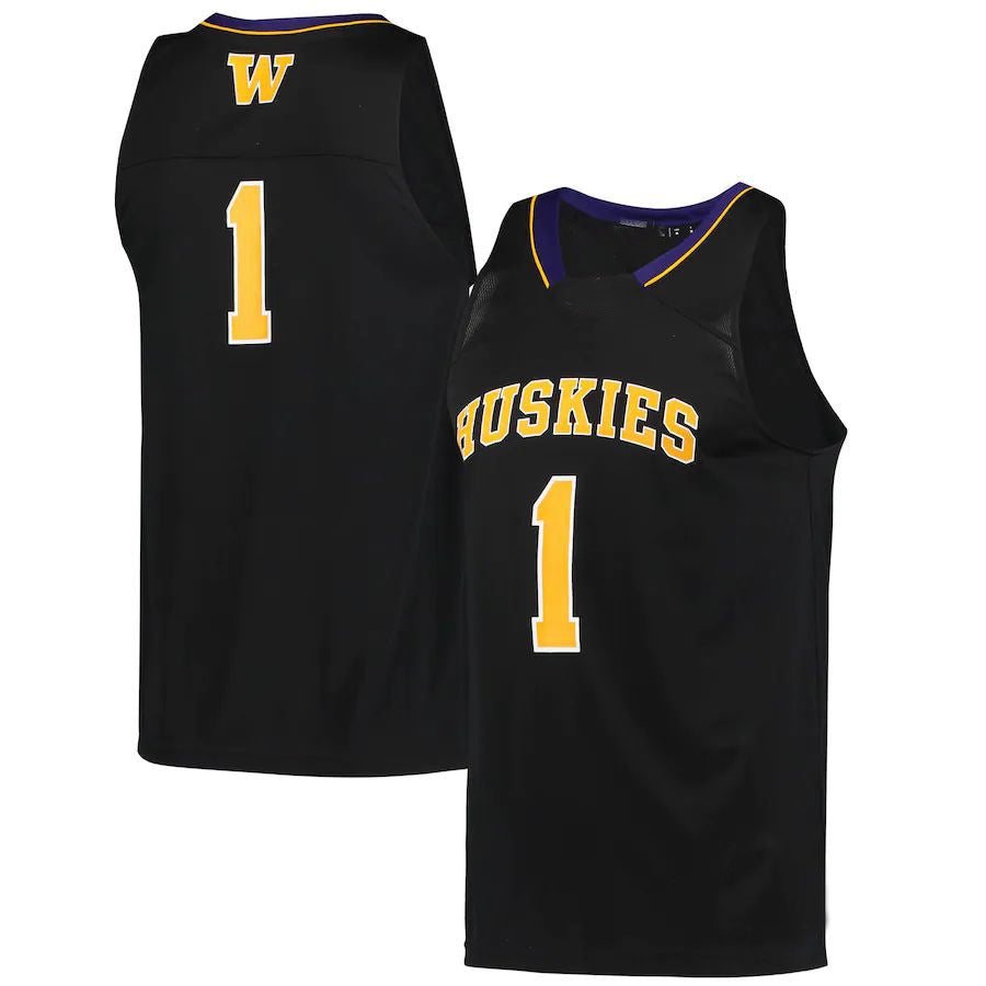 Custom #1 Black Retro College Shirt Top
