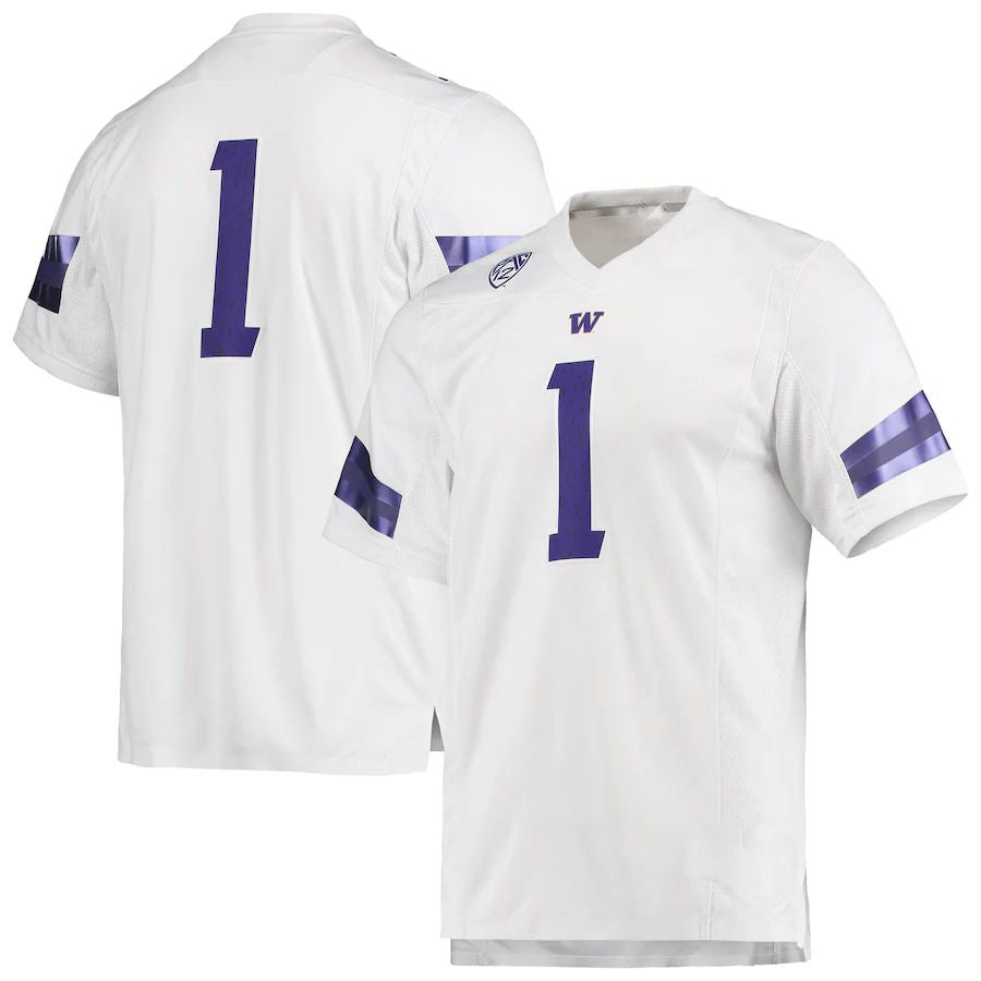 Custom #1 White Football Shirt Top