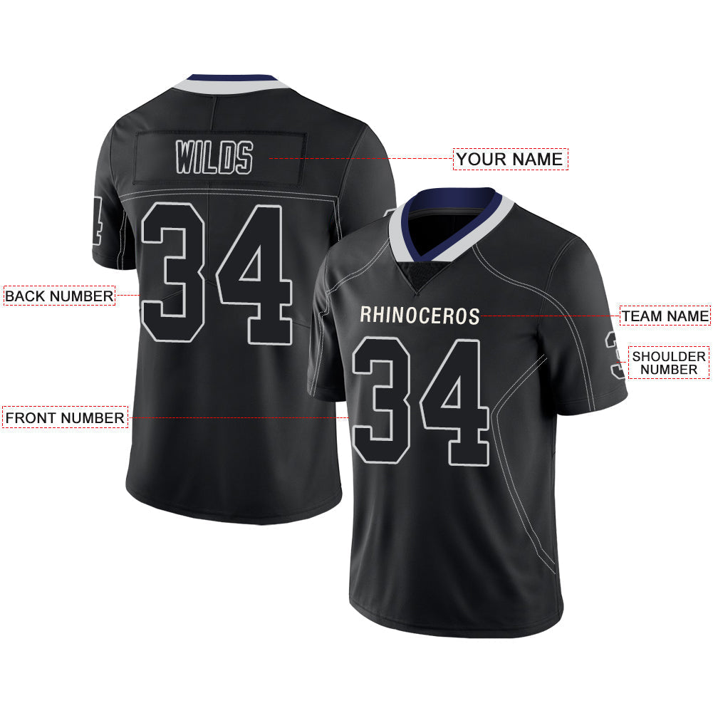 Custom Black DAL Football Shirt Top