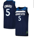 Custom #5 Navy MIN Basketball Shirt Top