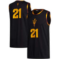 Custom #21 Black College Shirt Top