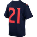 Custom #21 Navy Football Shirt Top