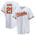 Custom #21 White BAL Baseball Shirt Top
