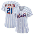 Custom #21 White NYM Baseball Shirt Top