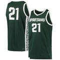 Custom #21 Green Basketball Shirt Top