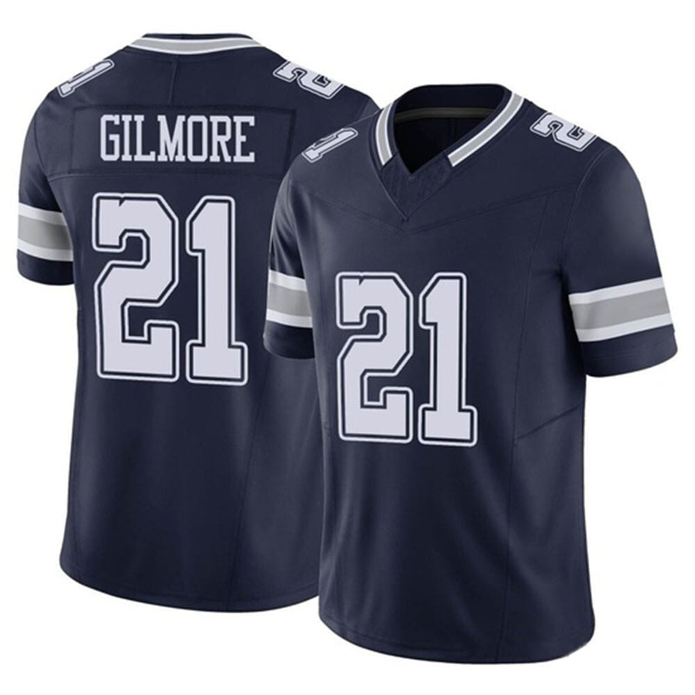 Custom #21 Navy DAL Football Shirt Top