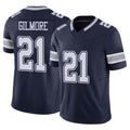 Custom #21 Navy DAL Football Shirt Top