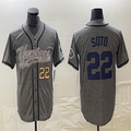 Custom #22 Grey LAD Baseball Shirt Top