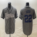 Custom #22 Gray LAD Baseball Shirt Top
