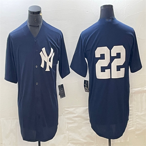 Custom #22 Navy Blue LAD Baseball Shirt Top