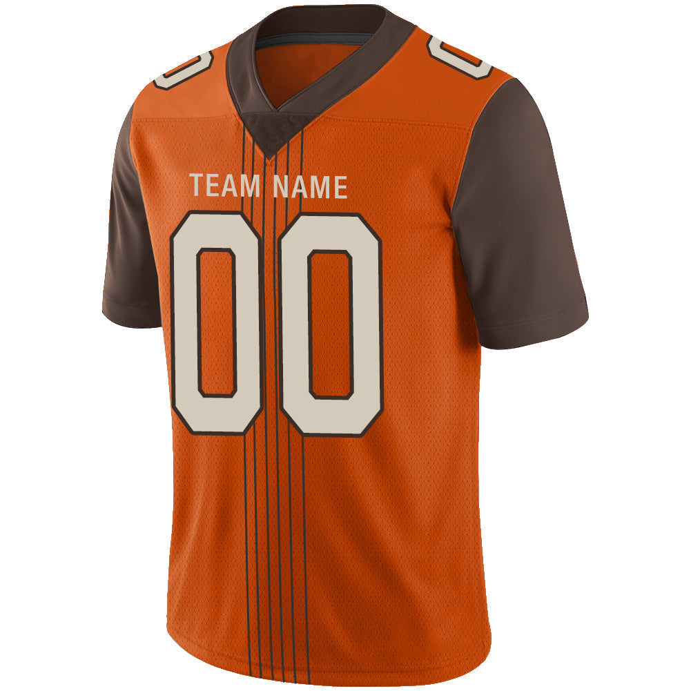 Custom Orange Football Shirt Top