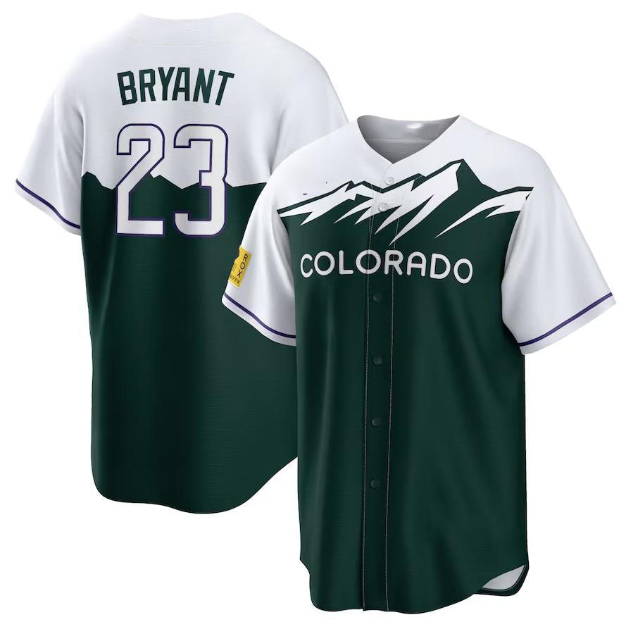 Custom #23 Forest Green COL Baseball Shirt Top