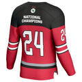 Custom #24 Scarlet 2024 Hockey Shirt Top