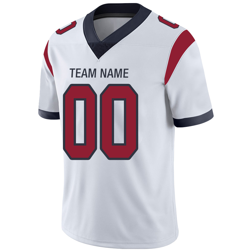 Custom White HOU Football Shirt Top