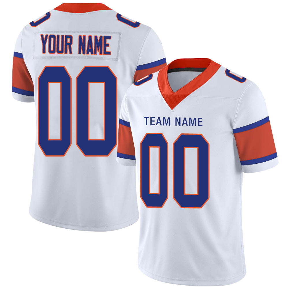 Custom White DEN Football Shirt Top