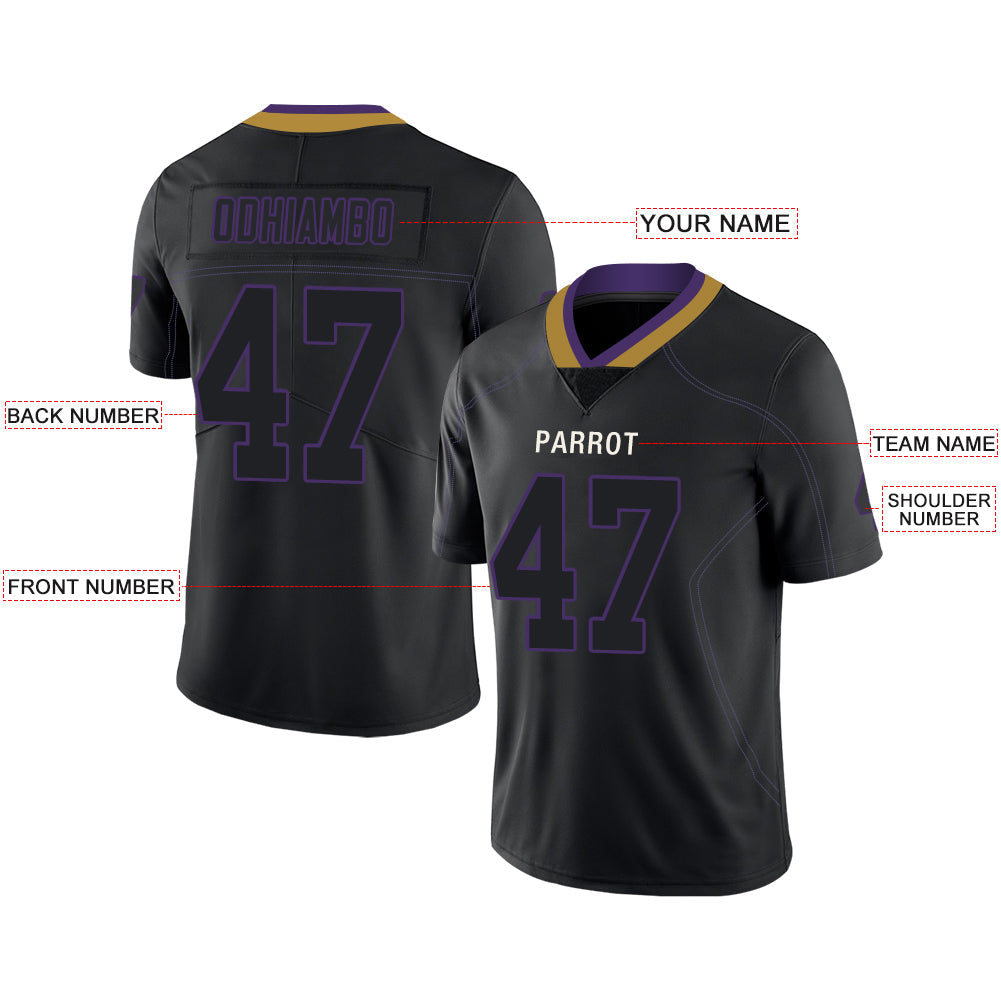 Custom Black Football Shirt Top