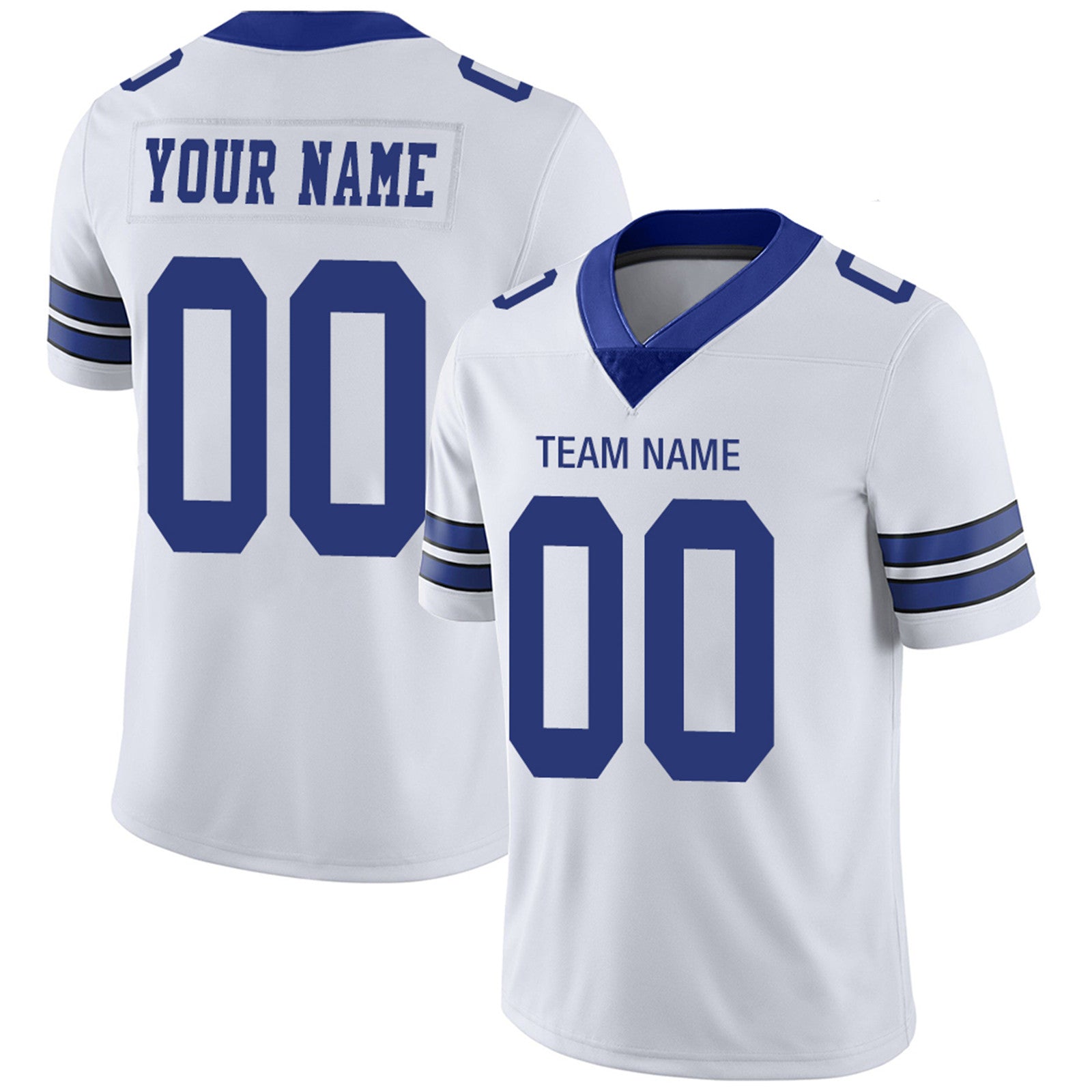 Custom Navy DAL Football Shirt Top