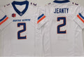 Custom #2 White College Shirt Top