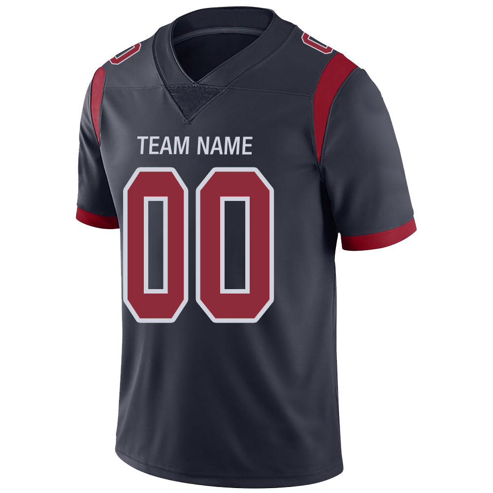 Custom Navy HOU Football Shirt Top